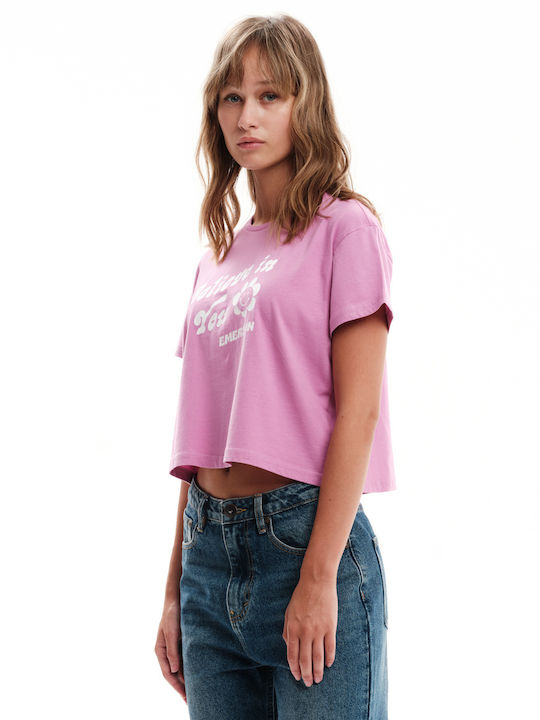 Believe In You Дамска Crop Тениска Лилава 231.EW33.68-Лилава