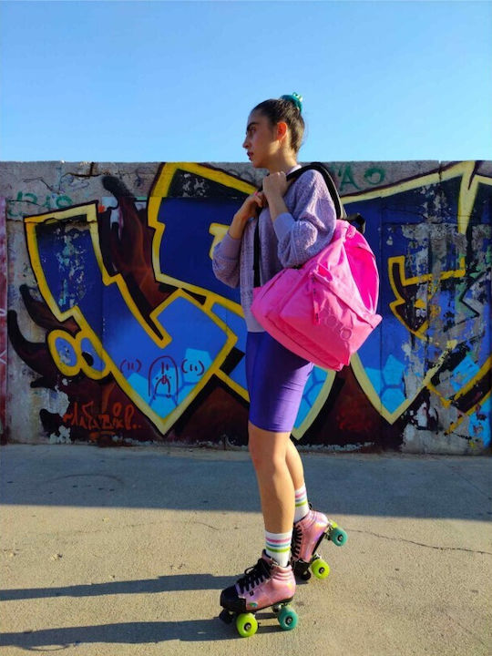 Polo Schulranzen Rucksack Für Junior High-High School Mit Fuchsie Flaschenhalter 20l 30 x 21 x 42cm 2024