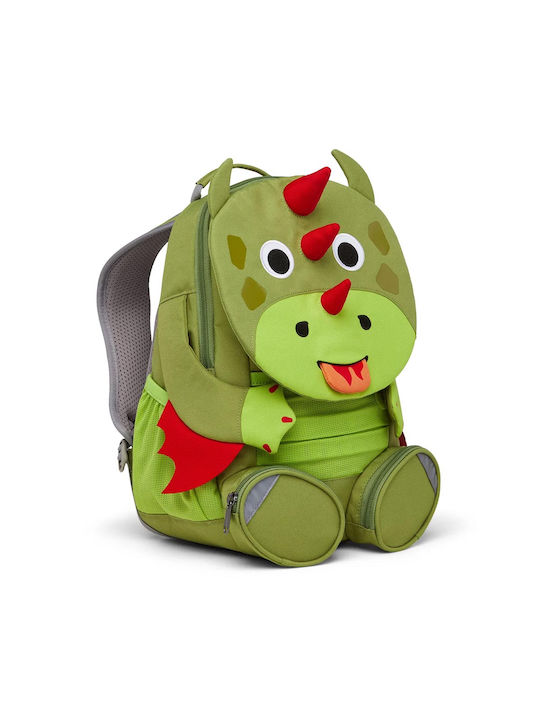 Affenzahn Dragon School Bag Backpack Kindergarten Green with Water Bottle Holder 8Liters