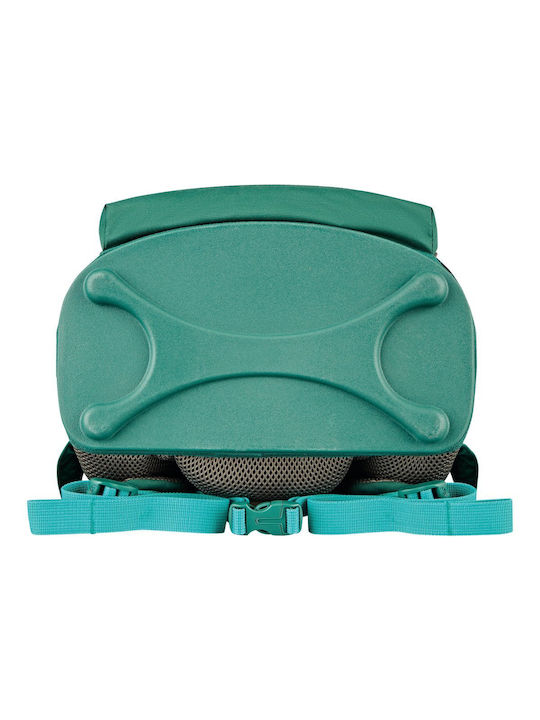 Herlitz Plus Ultralight Green Rex Σχολική Τσάντα Πλάτης Δημοτικού Πράσινη με Θήκη για Παγούρι 15lt