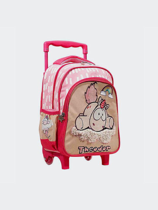 Back Me Up School Bag Trolley Kindergarten Pink with Water Bottle Holder 12Liters