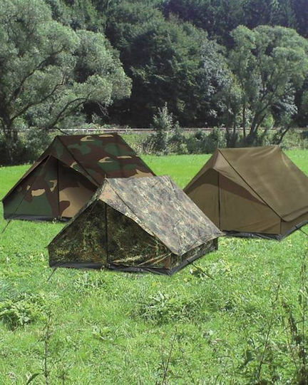 Mil-Tec Summer Camping Tent Mountaineering Khaki For 2 People Waterproof 800mm 205x145x100cm