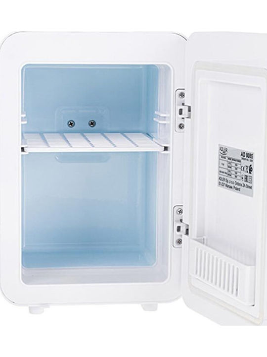 Adler Kosmetik-Kühlschrank 4lt Mit Regal Mit Spiegel & Heizfunktion Weiß 38W