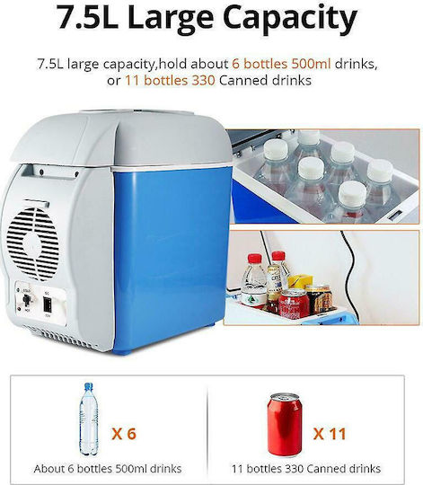 Factory Tragbares Kühlschrank Thermoelektrisch 7,5l Blau
