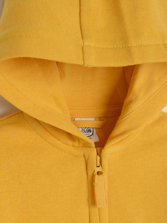 Cool Club Hooded Sweatshirt with Zipper Yellow