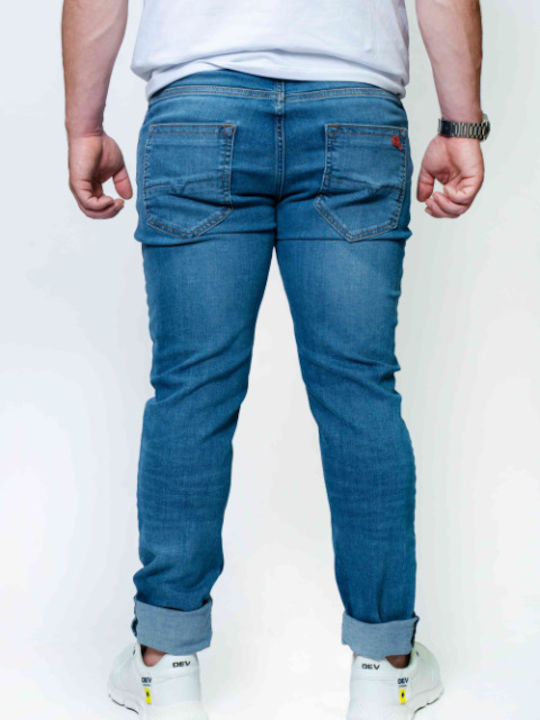 New Denim Pantaloni de Bărbați din Jean Albastru deschis