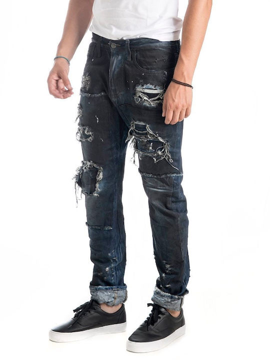 Pantalon De Blugi Pentru Bărbați Cu Fit Lejer Albastru
