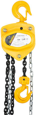 Express Chain Hoist 3m for Weight Load up to 1t Yellow 63054