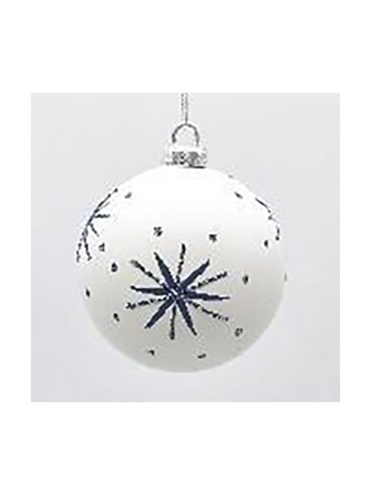 Hanging Ball Ornament Plastic White