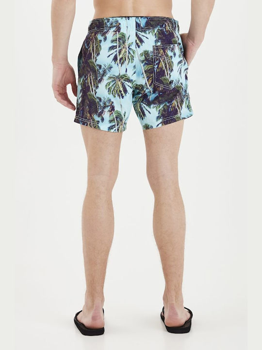 Blend Men's Swimwear Shorts Antiqua Blue with Patterns