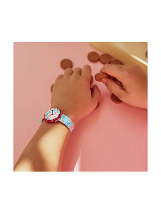 FlikFlak Kids Analog Watch with Fabric Strap Turquoise