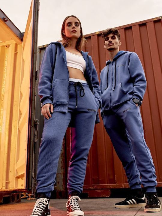 Sweatshirt with Hood Royal Blue