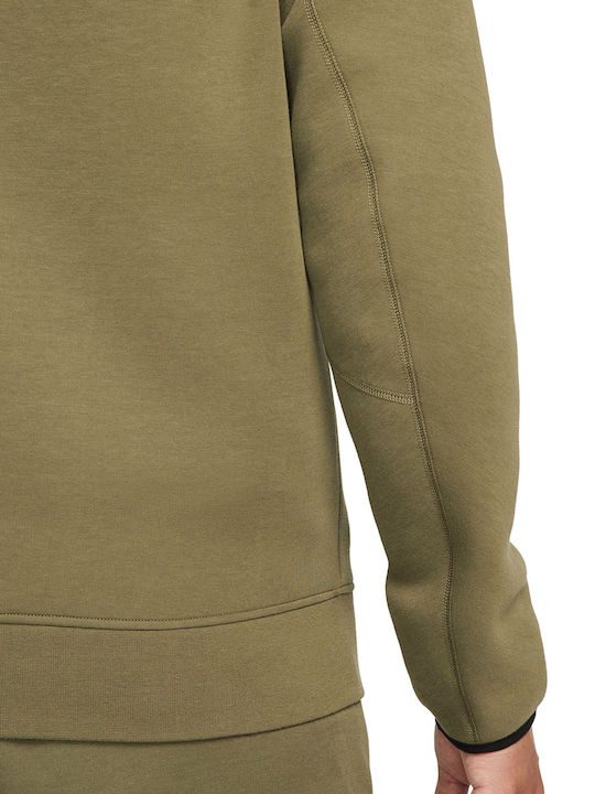 Tech Fleece Windrunner Dri-Fit Ζακέτα με Κουκούλα Χακί