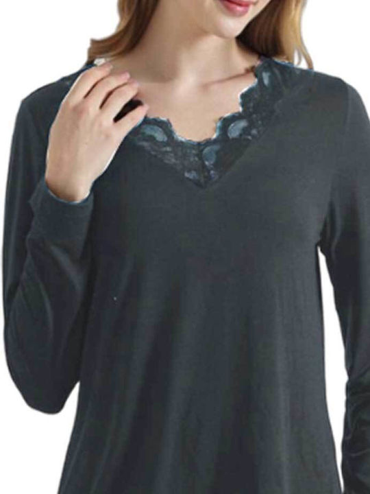 Fuanna Winter Women's Pyjama Set Gray