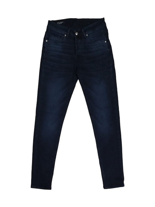 Pantalon De Blugi Elastic Pentru Bărbați Cu Fit Slim Albastru