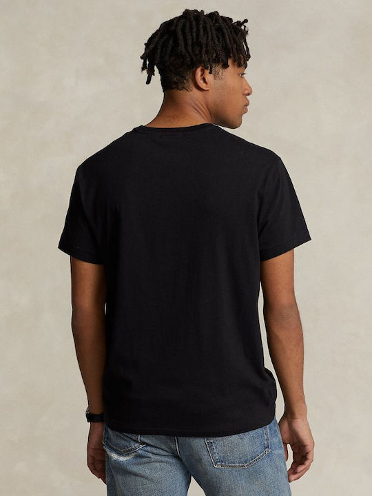 Ralph Lauren T-shirt Bărbătesc cu Mânecă Scurtă Negru