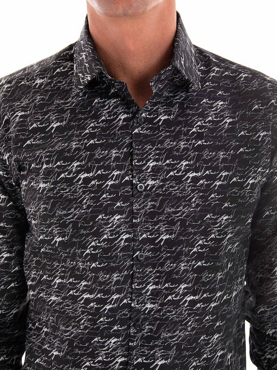 Karl Lagerfeld Men's Shirt Long Sleeve Black