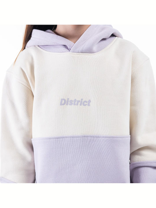 Fleece Kids Sweatshirt with Hood Lilac