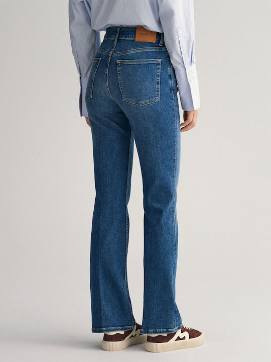 High Waist Women's Jean Trousers Flared in Slim Fit