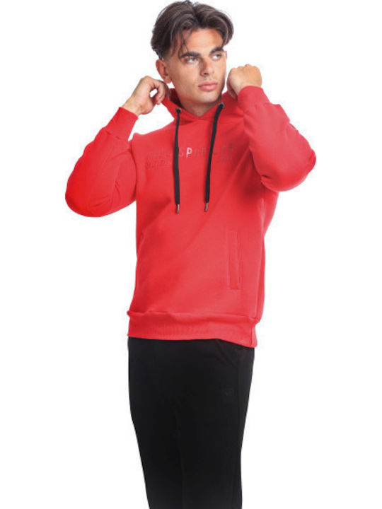Sweatshirt with Hood Red