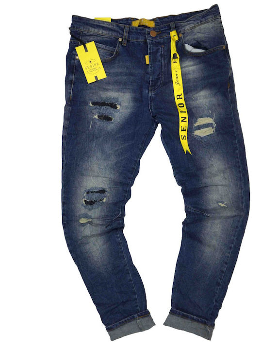 Senior Men's Jeans Pants Blue