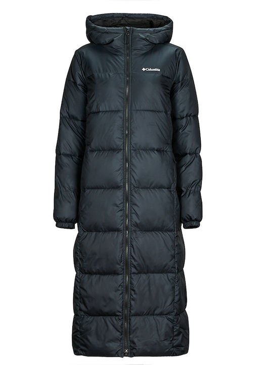 Puffect Women's Hiking Long Puffer Jacket for Spring or Autumn Black
