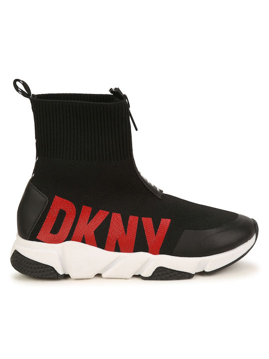 DKNY Kids Sneakers High Slip-on Black