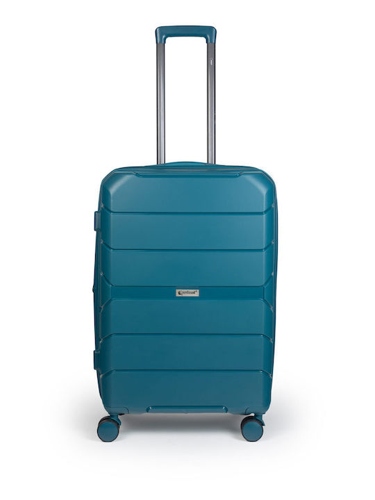 Cardinal Elusive Medium Hard Petrol Suitcase With 4 Wheels Height 58cm
