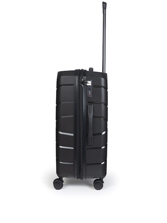 Cardinal Elusive Medium Hard Black Suitcase With 4 Wheels Height 69cm