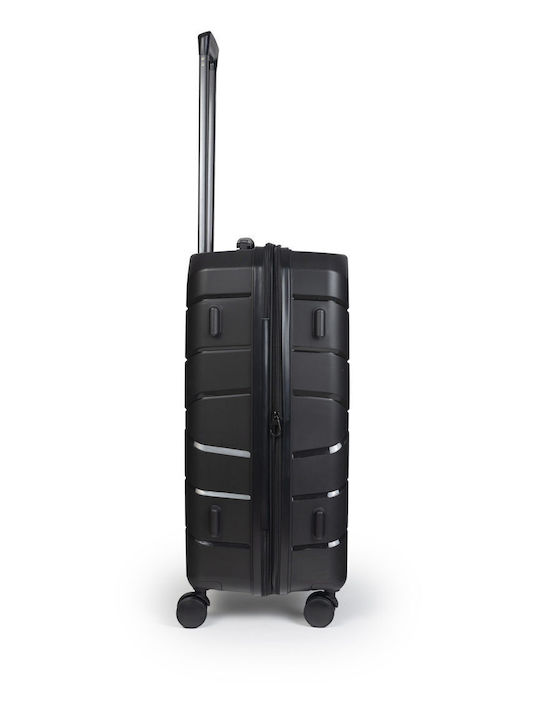 Cardinal Elusive Hard Black Suitcases Max Height 69cm With 4 Wheels Set 3pcs