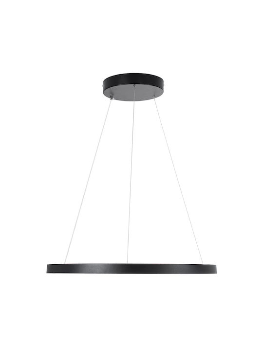 GloboStar Diamond Κρεμαστό Φωτιστικό Μαύρο LED με Ρυθμιζόμενο Λευκό Φως 68x68εκ.