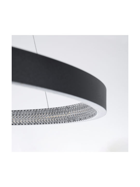 GloboStar Diamond Κρεμαστό Φωτιστικό Μαύρο LED με Ρυθμιζόμενο Λευκό Φως 68x68εκ.