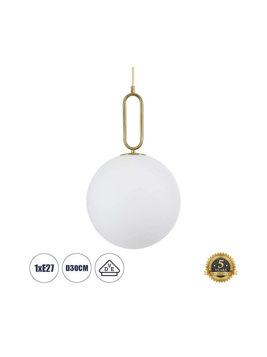 GloboStar Pendant Light Gold Ball with Socket E27 30x52cm