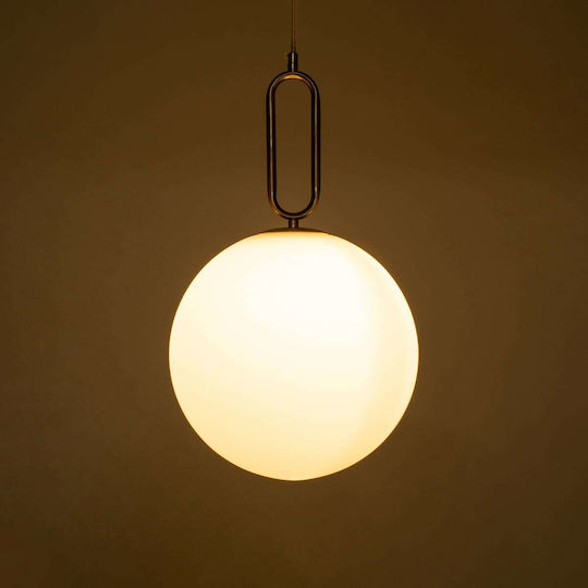 GloboStar Bellissimo Hängelampe Gold Kugel mit Fassung E27 30x52cm.
