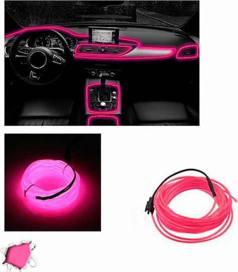GloboStar Flexibles beleuchtetes Kabel Neon Fuchsia LED-Autostreifen 12V