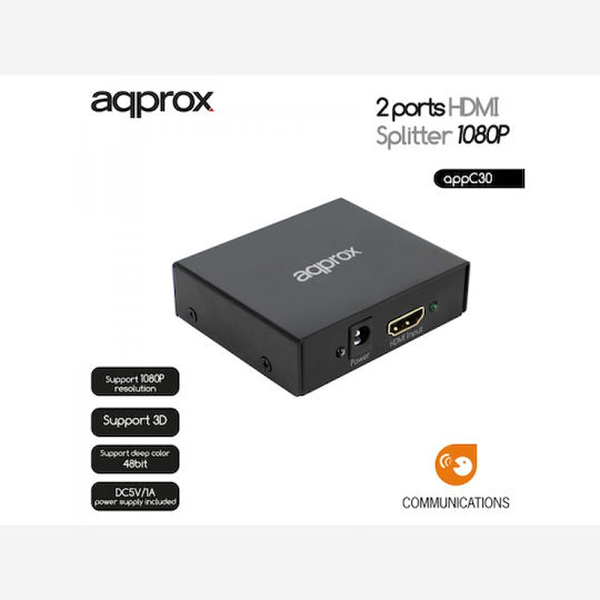 Approx C30V2 2x Ports HDMI Splitter