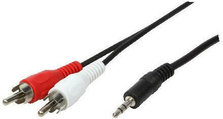 LogiLink 3.5mm Jack Cable - RCA Male Black 5m CA1043