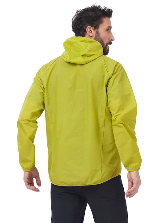 Odlo Men's Sport Jacket Waterproof and Windproof Green