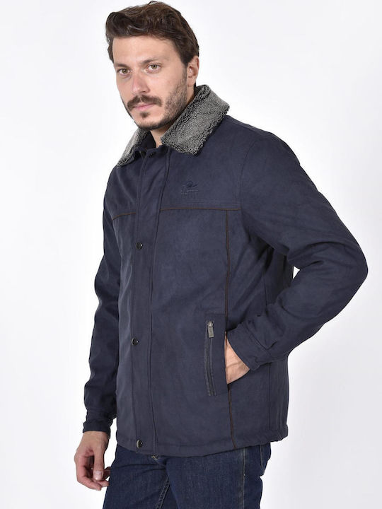 Senior Herren Winter Jacke Lässig Marineblau