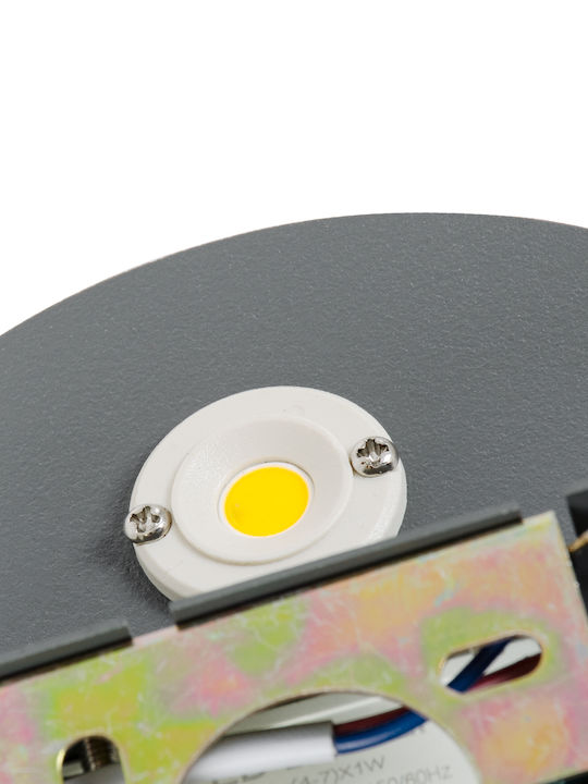 GloboStar Redondo Wall-Mounted Outdoor Ceiling Light LED IP65 10W with Warm White Light Double Beam