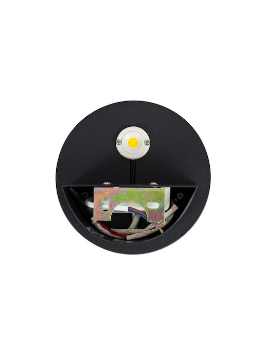 GloboStar Redondo Iluminat Exterior Montat Pe Perete Lampă De Tavan Led Încorporat Ip65 10w Cu Alb Cald Dublu Fascicul 14x14x4.5cm