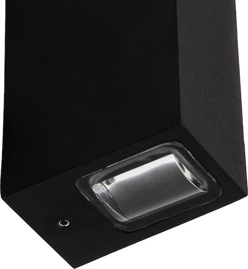 GloboStar Linor Επιτοίχιο Εξωτερικό Σποτ LED IP65 10W με Θερμό Λευκό Φως Διπλής Δέσμης 12.5x6x4εκ.