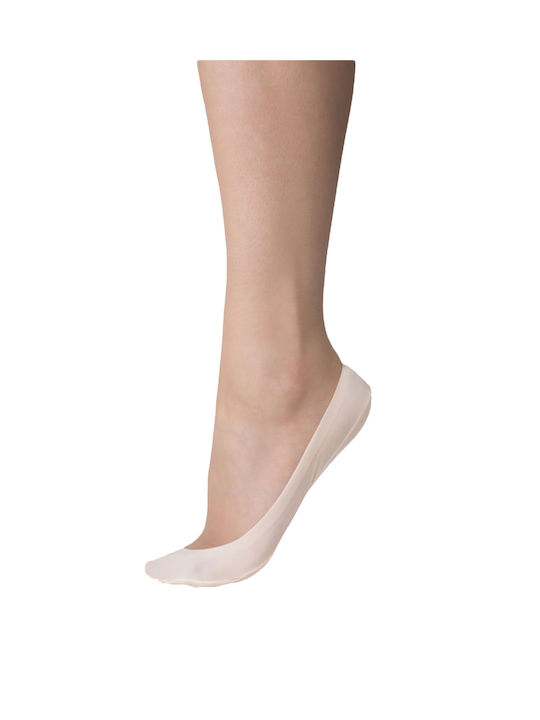 ME-WE Women's Solid Color Socks Beige