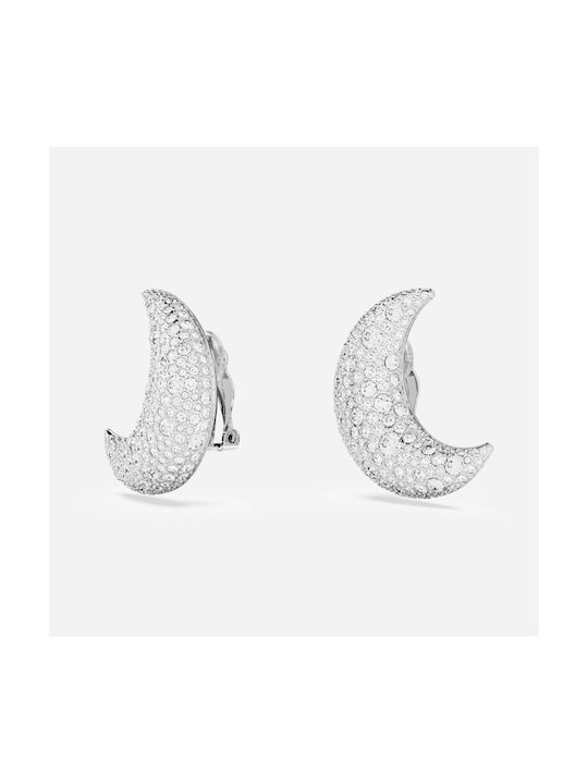 Swarovski Σκουλαρίκια Καρφωτά με Clip από Ατσάλι με Πέτρες