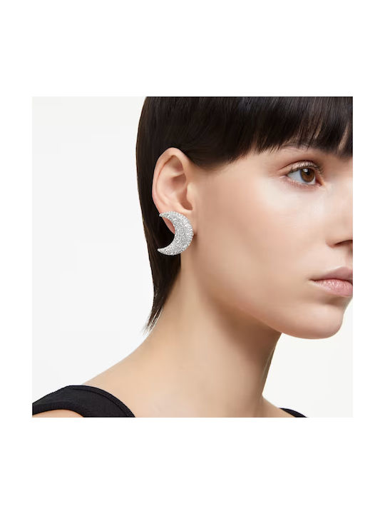 Swarovski Σκουλαρίκια Καρφωτά με Clip από Ατσάλι με Πέτρες