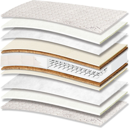 Orion Strom Orthopedic Mattress Crib 884 Filoxenia Bio Cotton Latex Coco Baby with Coconut Fiber & Latex 70cmx140cmx14cm