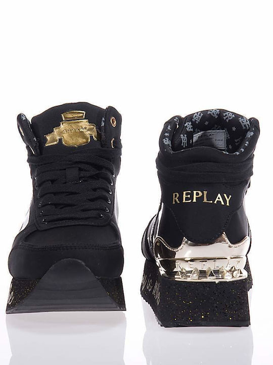 Replay Penny Boots Black