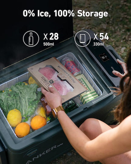Anker EverFrost Dual-Zone Powered Cooler Tragbarer Kühlschrank 43lt Schwarze