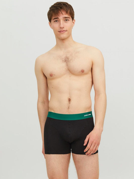 Jack & Jones Herren Boxershorts Schwarz 3Packung