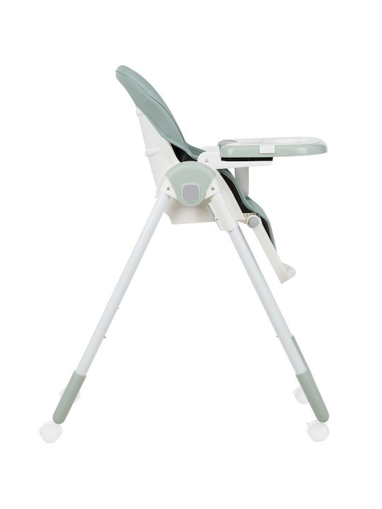Kikka Boo Spicy Highchair with Metal Frame & Leatherette Seat Mint